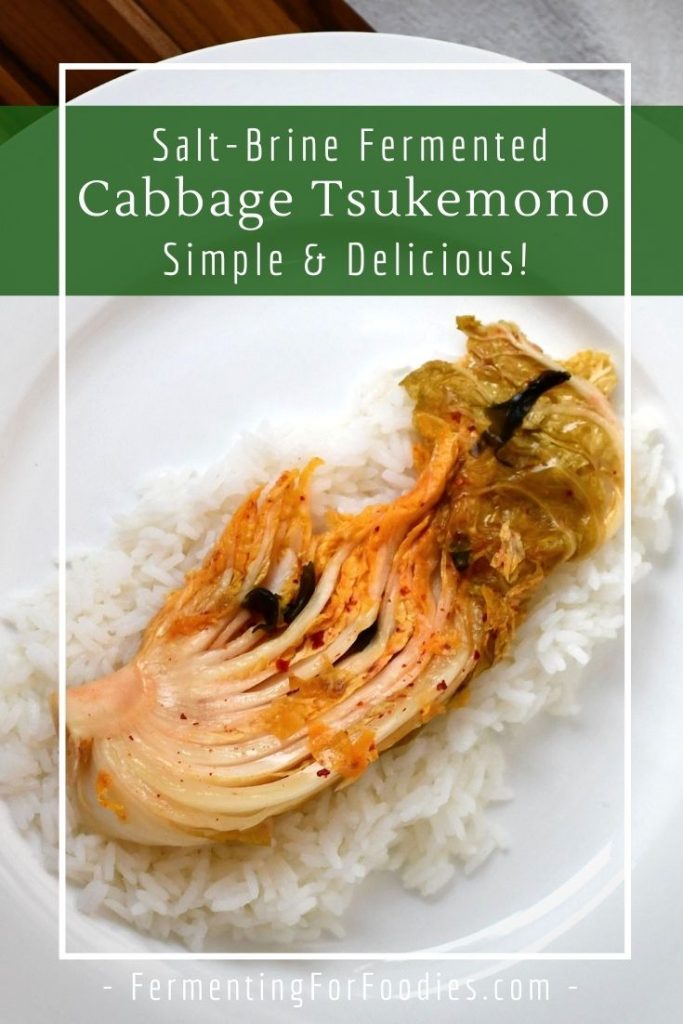 Simple and delicious fermented Japanese pickled cabbage tsukemono
