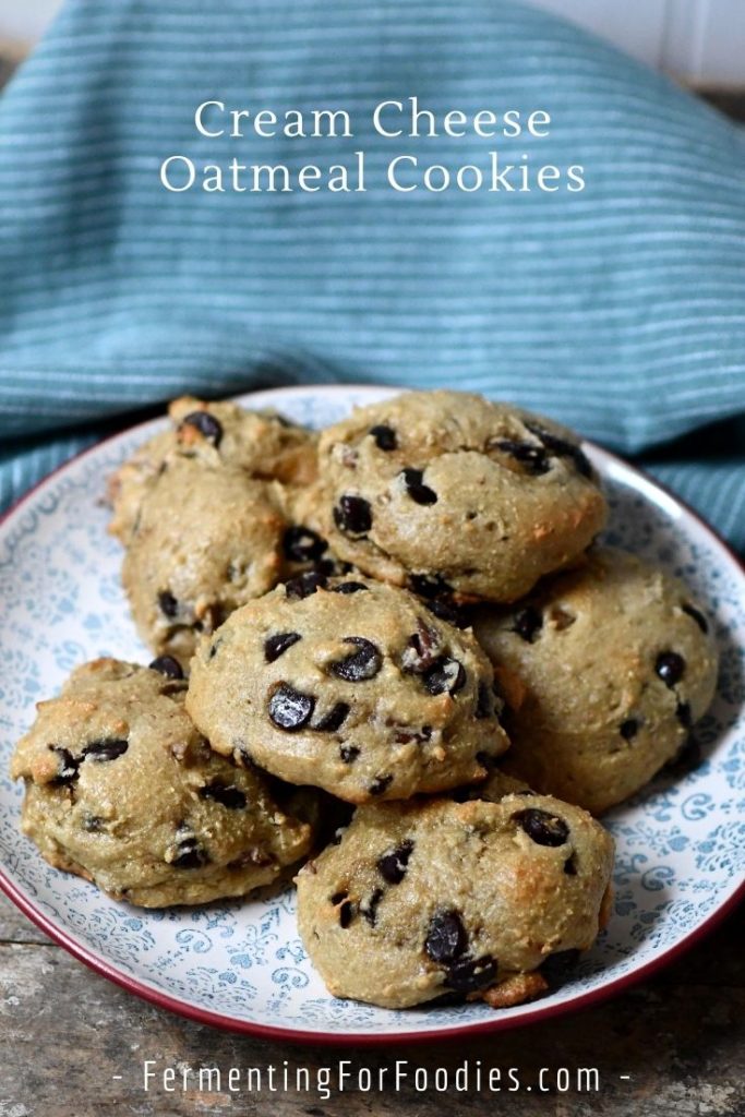 Healthy, sugar-free cream cheese oatmeal cookies