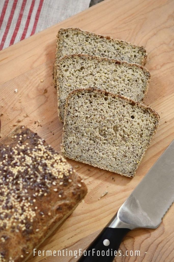 Amazing gluten-free sourdough sandwich bread. Even if you haven't used sourdough before!