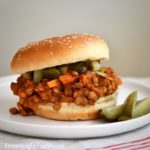 These pickle-ific lentil sloppy joes are made with leftover pickle brine!