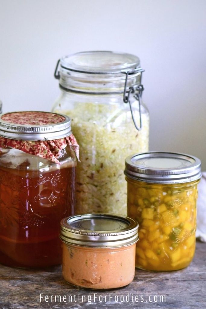 Different types of fermentation jars