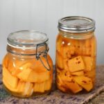 Fermented squash finished in oil as a condiment