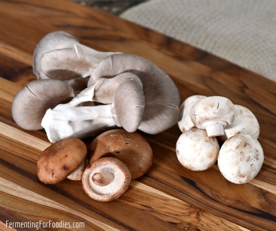 Three types of mushrooms