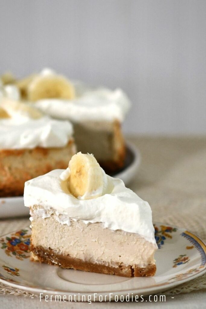 Naturally sweet, banana cheesecake