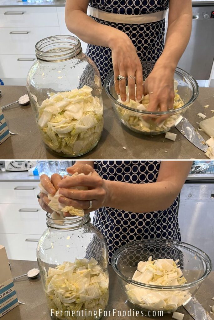 Making kimchi in Australia.