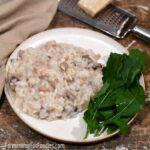 Mushroom and whey risotto
